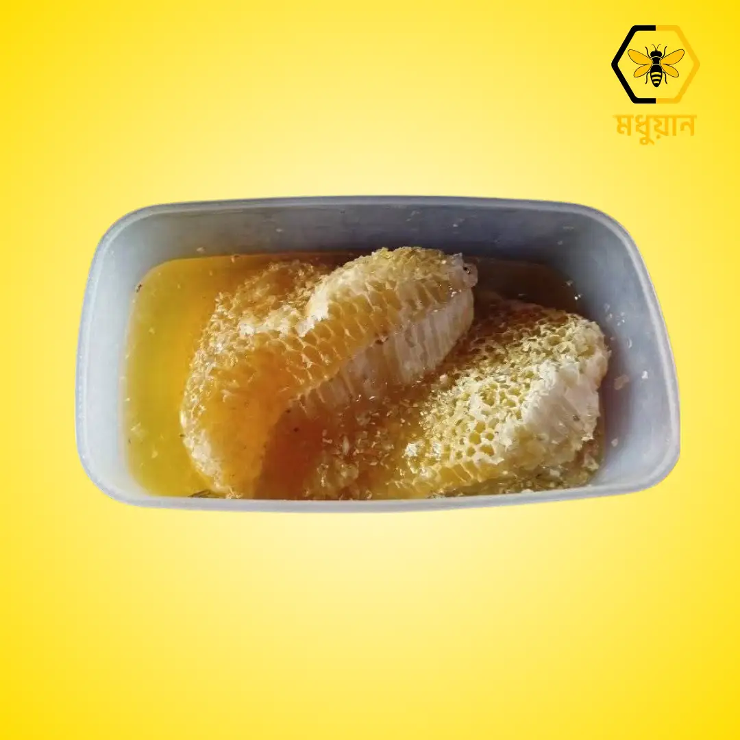চাকসহ প্রাকৃতিক মধু/Natural Honeycomb 500g - Image 2